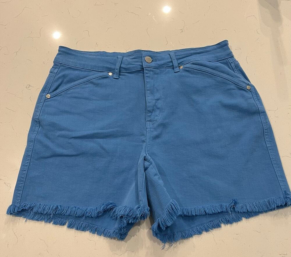 Judy Blue Jean Shorts Raw Hem Blue Size 1XL